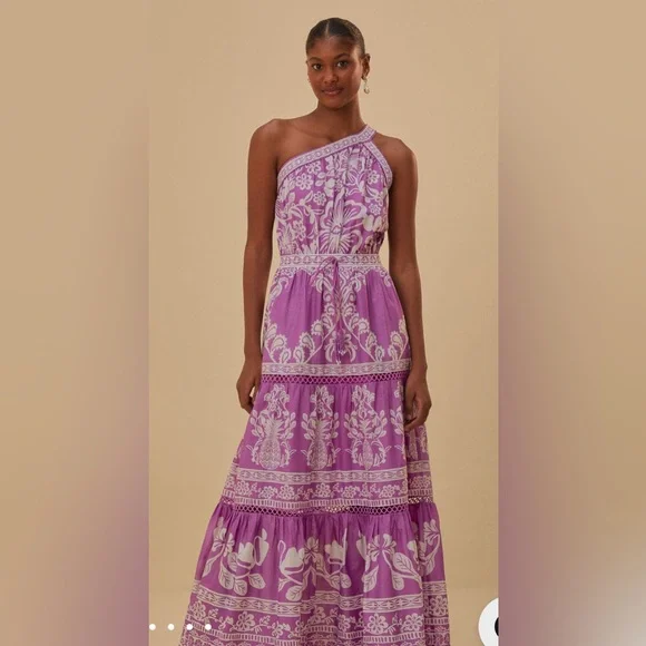 FARM RIO NWT LILAC SWEET GARDEN MAXI DRESS 🔥